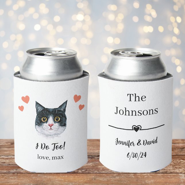 British Shorthair Cat Wedding Can Cooler Favour (Creator Uploaded)