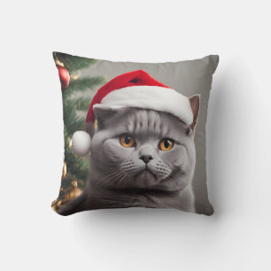 British Shorthair Christmas Cushion
