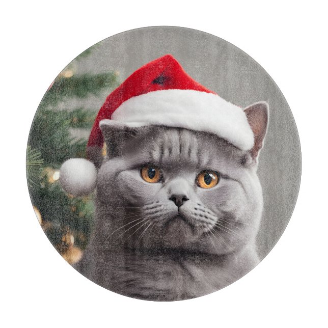 British Shorthair Christmas Cutting Board (Front)