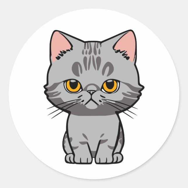 British Shorthair Classic Round Sticker (Front)