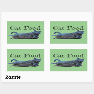 British Shorthair Kitty Cat Laying on Side Rectangular Sticker