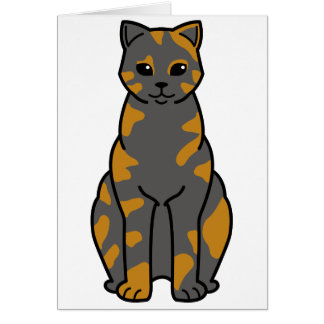 British Shorthair Tortie Cat Cartoon