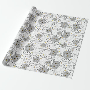 British Shorthair Watercolor Wrapping Paper