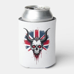 British Skull England UK Flag Premium T-Shirt (1) Can Cooler