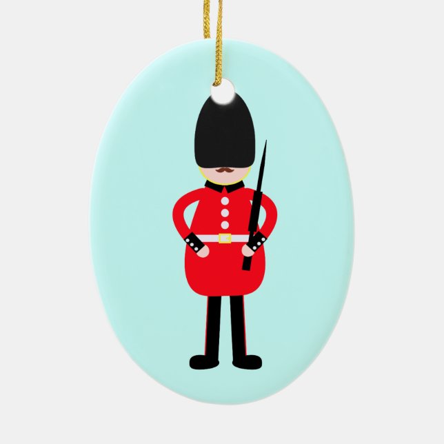 British Soldier Ceramic Tree Decoration (Back)