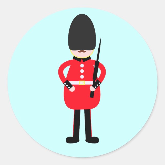 British Soldier Classic Round Sticker (Front)