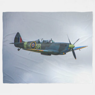 BRITISH SPITFIRE FLEECE BLANKET