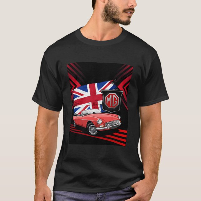 British Sports Car Mg Mgb Convertible T-Shirt (Front)