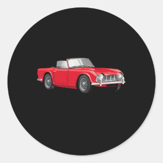 British Sports Car Triumph Tr4 Classic Round Sticker