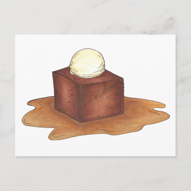 British Sticky Toffee Pudding Dessert Postcard (Front)
