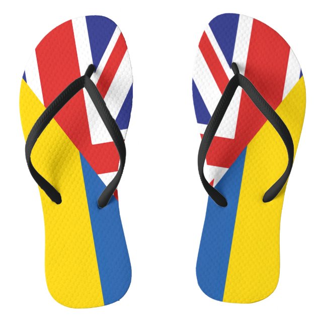 British support towards Ukraine Sherpa Blanket Jandals (Footbed)
