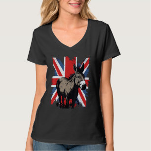 British UK Donkey on Great Britain Donkey T-Shirt