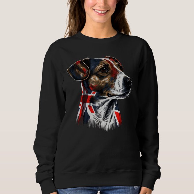 British UK Great Britain Jack Russell Terrier Sweatshirt (Front)