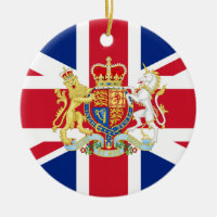 British Union Flag and Royal Crest