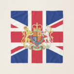 British Union Flag and Royal Crest Scarf<br><div class="desc">Royal Crest and Union Flag of The United Kingdom of Great Britain and Northern Ireland.</div>
