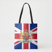 British Union Flag and Royal Crest 