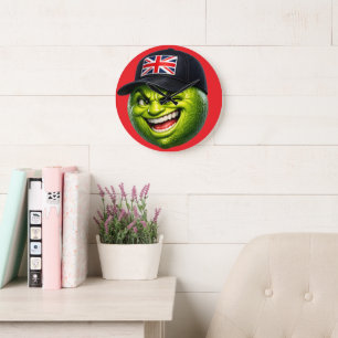 British Union Jack cap wall clock