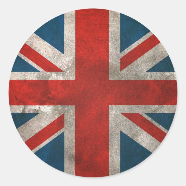 British Union Jack Classic Round Sticker (Front)