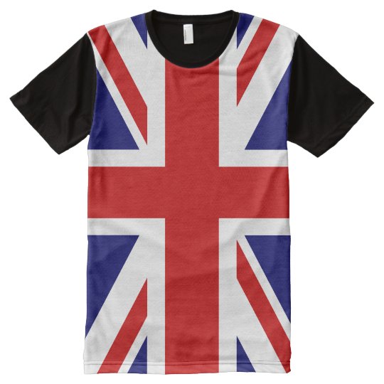 British Union Jack flag all over print t shirt | Zazzle.co.nz