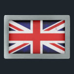 British Union Jack Flag Belt Buckle<br><div class="desc">Colour: Pewter Wear your self-expression with this custom rectangular belt buckle. Printed in full, vibrant colour and finished with a UV resistant and waterproof coating, your image will display beautifully against this burnished silver belt buckle for years to come. This belt buckle arrives in a black felt bag that is...</div>