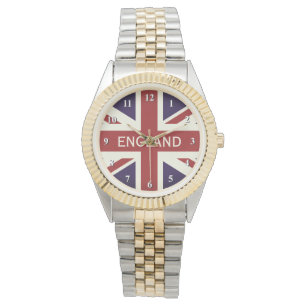 British Union Jack flag custom bracelet watch