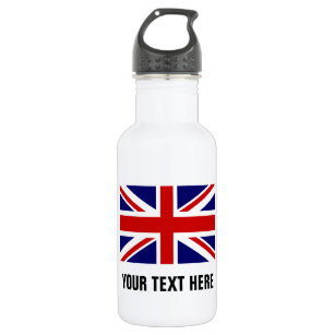 British Union Jack flag custom drink water bottle