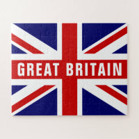 British Union Jack flag custom puzzle in gift box
