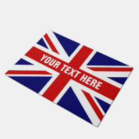 British Union Jack flag door mat for home or shop