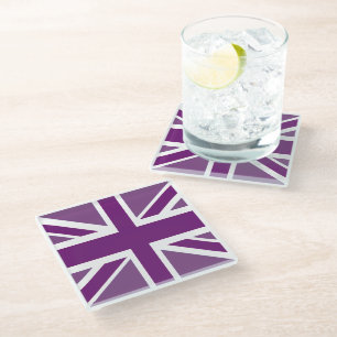 British Union Jack Flag Glass Coaster