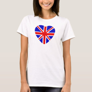 British Union Jack flag in heart shape. T-Shirt