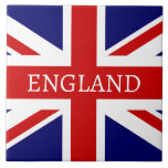 British Union Jack flag large square custom tile<br><div class="desc">British Union Jack flag large square custom tile. Patriotic design with UK flag of United Kingdom,  Great Britain,  England.</div>