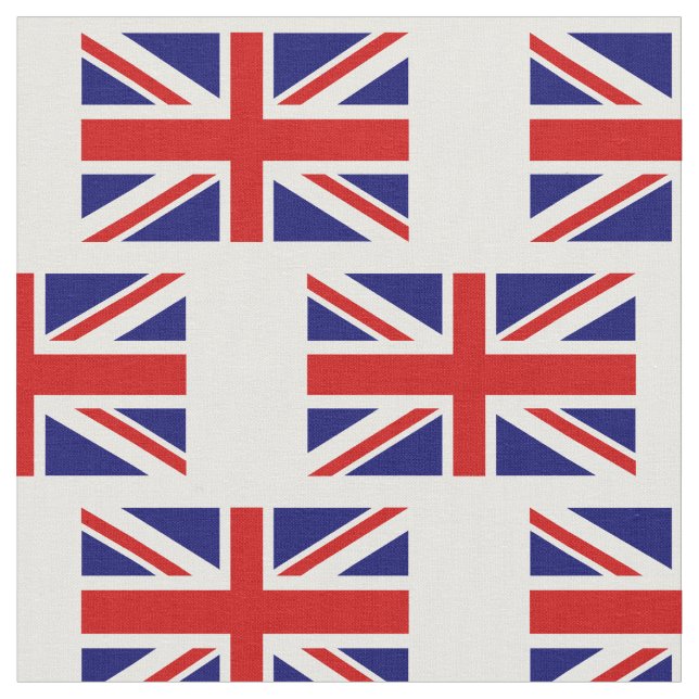 British Union Jack flag pattern DIY fabric textile (Close Up)
