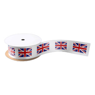 British Union Jack flag satin gift ribbon roll Satin Ribbon