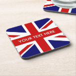 British Union Jack flag square cork coaster set<br><div class="desc">British Union Jack flag square cork coaster set. Custom drink coasters for beverages like beer,  wine ,  soda etc. English pride design with UK flag of United Kingdom,  Great Britain,  England</div>