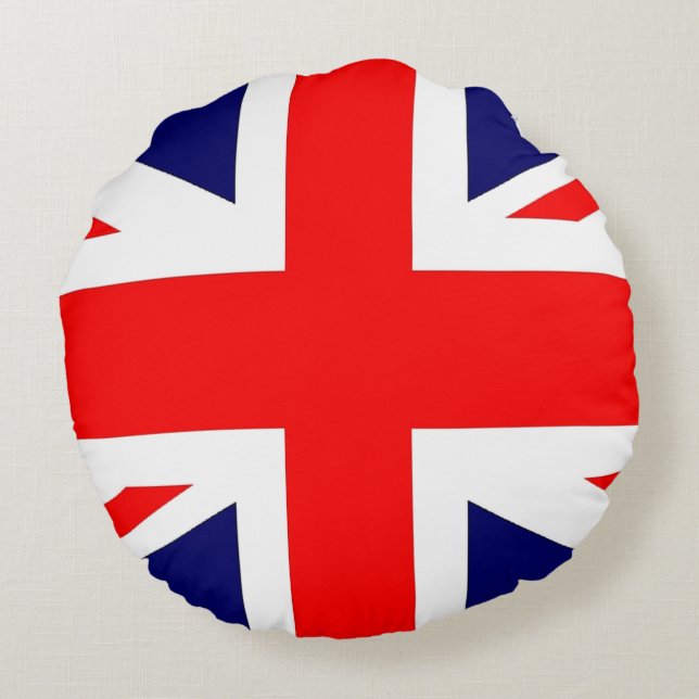 British Union Jack Flag Throw Pillow (Back)