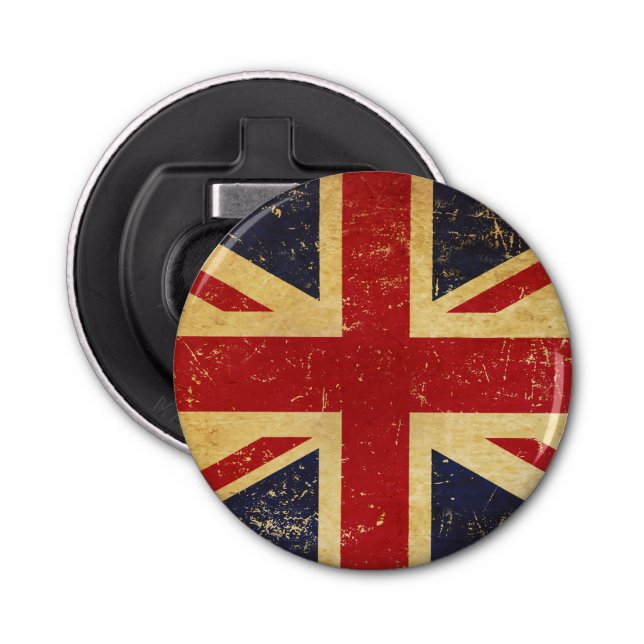 British Union Jack Flag Vintage Bottle Opener (Front)