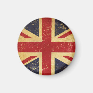 British Union Jack Flag Vintage Grunge Magnet