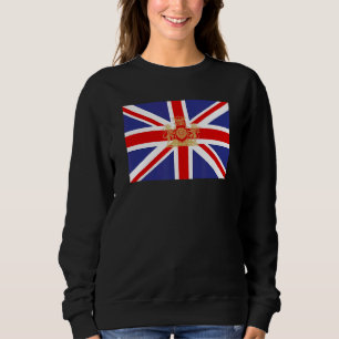 British Union Jack Flag With Royal Crest Uk United Sweatshirt