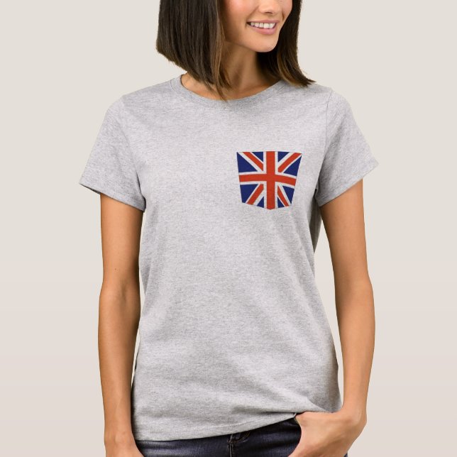 british union jack pocket pattern tee design (Front)