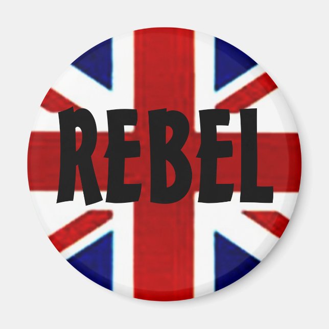British/Union Jack REBEL Magnet (Front)