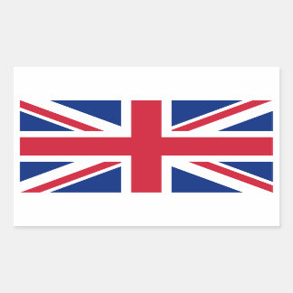 British Union Jack Rectangular Sticker