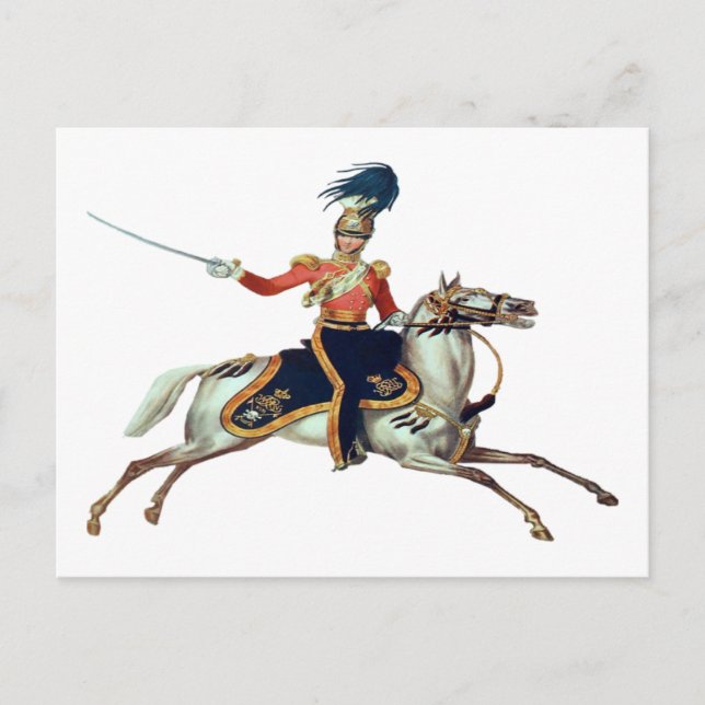 British Victorian Cavalry Postcard (Front)