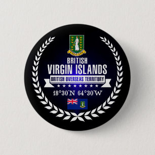 British Virgin Islands 6 Cm Round Badge