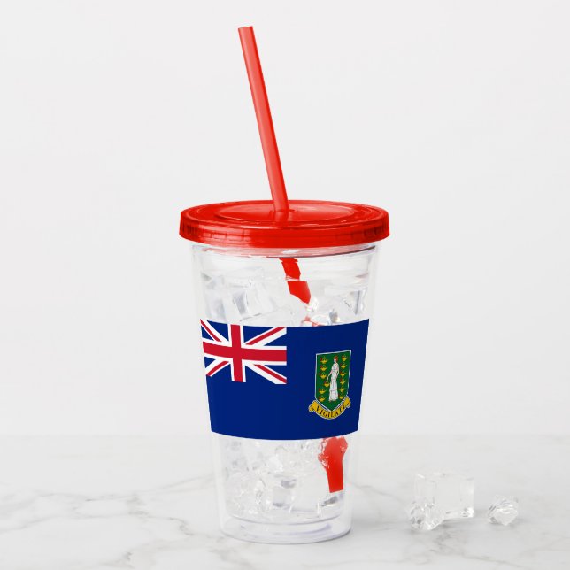 British Virgin Islands Acrylic Tumbler (Front Ice)