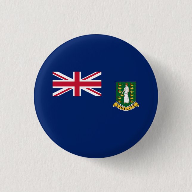 British Virgin Islands Flag 3 Cm Round Badge (Front)
