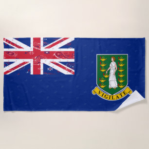 British Virgin Islands Flag Beach Towel