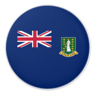 British Virgin Islands Flag Ceramic Knob
