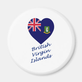 British Virgin Islands Flag Heart Magnet