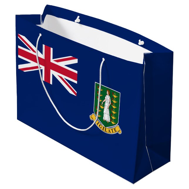 British Virgin Islands Flag Large Gift Bag (Back Angled)