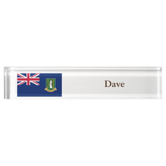 British Virgin Islands Flag Nameplate (Front)